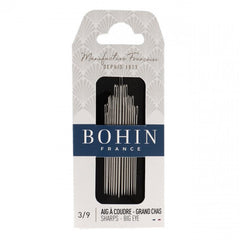 Bohin 00269
Ordinary Big Eye Sewing Needle Asst 3/9 15ct Bohin 00269
Ordinary Big Eye Sewing Needle Asst 3/9 15ct