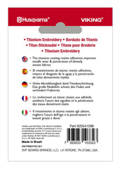 HUSQVARNA® VIKING® Titanium Embroidery Needles Size 80/12 5-Pack HUSQVARNA® VIKING® Titanium Embroidery Needles Size 80/12 5-Pack