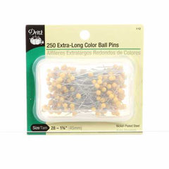 Dritz Extra Long Yellow Color Ball Head Pin Size 28 - 1 3/4in 250ct Dritz Extra Long Yellow Color Ball Head Pin Size 28 - 1 3/4in 250ct