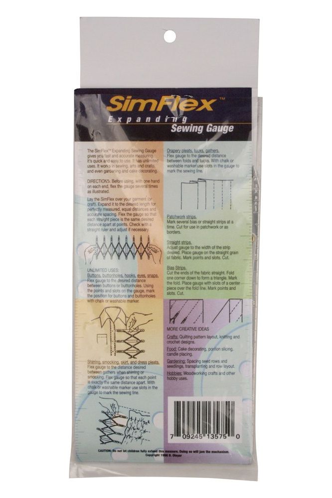 Simflex Expanding Sewing Gauge Simflex Expanding Sewing Gauge