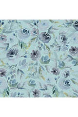 Enchanted Florals Turquoise Rose by Bernartex (Sold By 1/2 Meter) Enchanted Florals Turquoise Rose by Bernartex (Sold By 1/2 Meter)