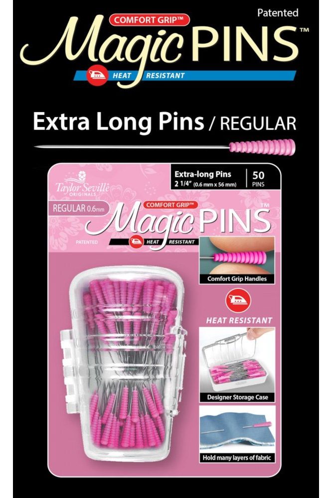 Comfort Grip Magic Pins - Extra Long Pins Comfort Grip Magic Pins - Extra Long Pins