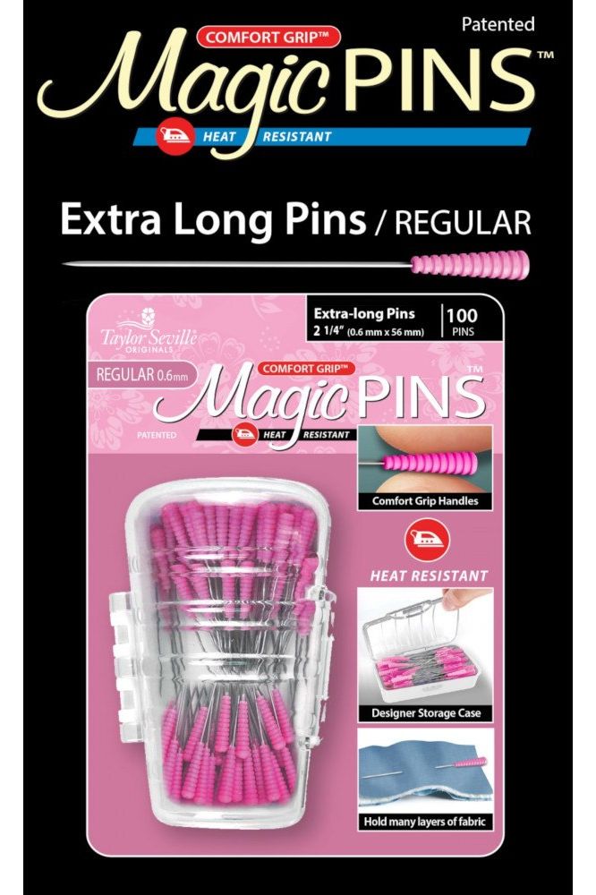 Comfort Grip Magic Pins - Extra Long Pins Comfort Grip Magic Pins - Extra Long Pins