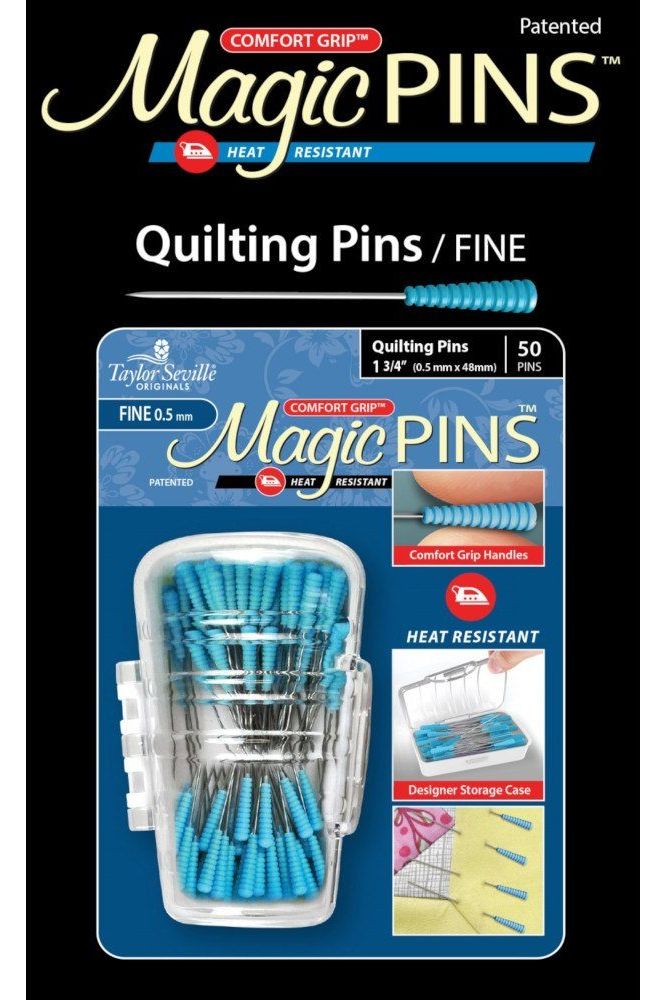 Comfort Grip Magic Pins - Fine Tip Quilting Pins Comfort Grip Magic Pins - Fine Tip Quilting Pins