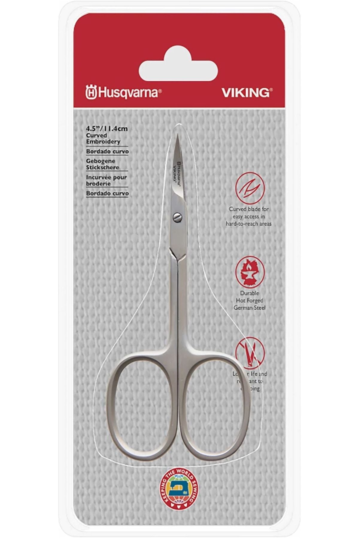 HUSQVARNA® VIKING® 3.5in/8.9cm Curved Embroidery Scissor HUSQVARNA® VIKING® 3.5in/8.9cm Curved Embroidery Scissor