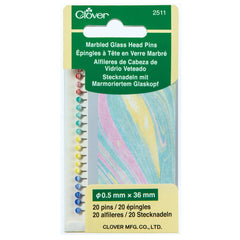Marbled Glass Head Pins Marbled Glass Head Pins