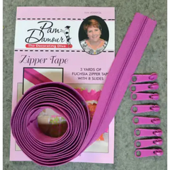 3 Yards of Reversible Coil Zipper Tape with 8 Slides - Fuschia - Zippers 3 Yards of Reversible Coil Zipper Tape with 8 Slides - Fuschia - Zippers