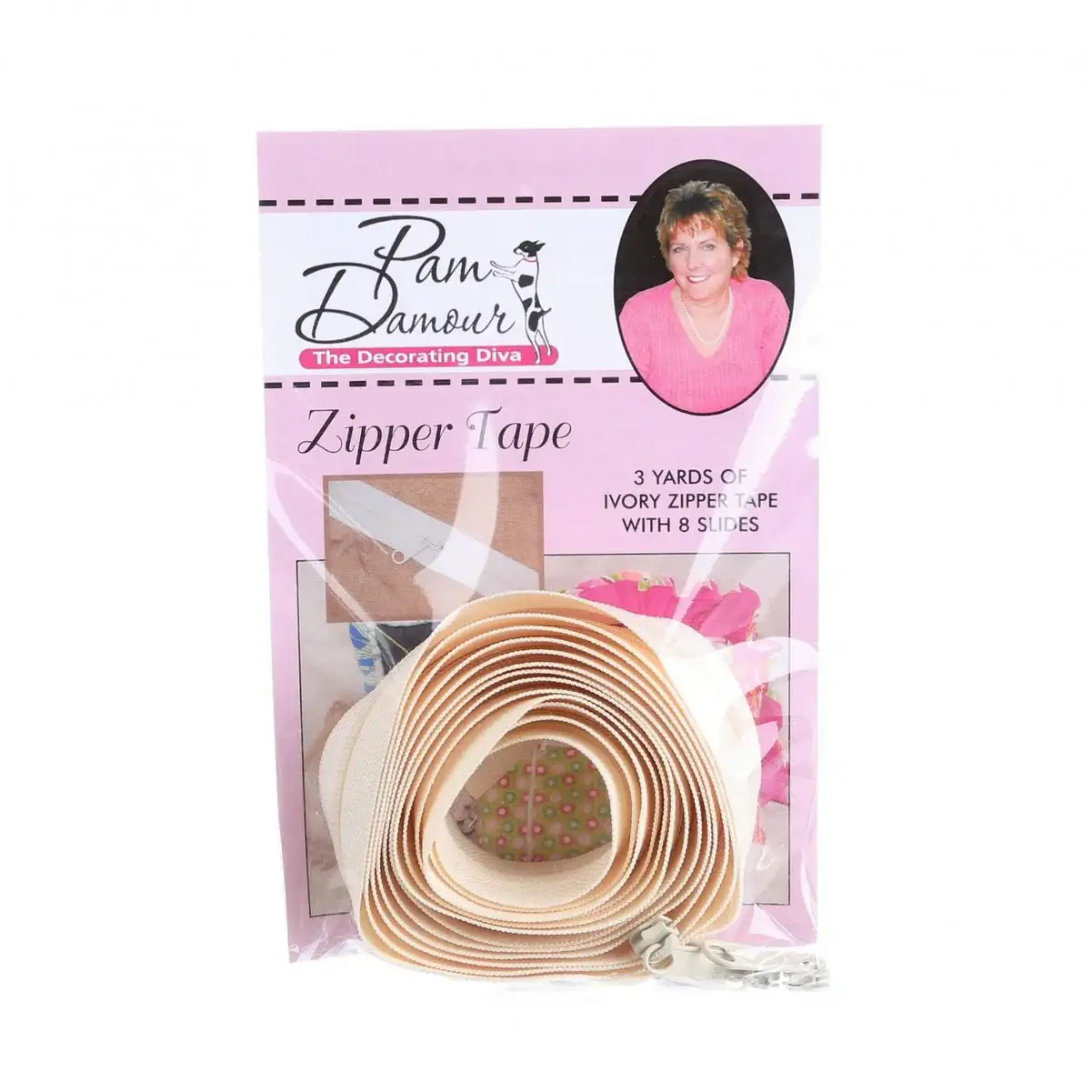3 Yards of Reversible Coil Zipper Tape with 8 Slides - Ivory - Zippers 3 Yards of Reversible Coil Zipper Tape with 8 Slides - Ivory - Zippers
