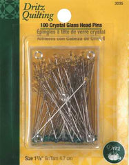 Dritz Crystal Glasshead Pins 1-7/8in 100ct Dritz Crystal Glasshead Pins 1-7/8in 100ct