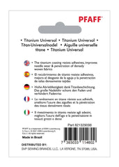 PFAFF® Titanium Universal Needles Size 90/14 5-Pack PFAFF® Titanium Universal Needles Size 90/14 5-Pack