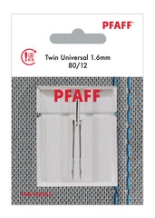 PFAFF® Twin Universal Needle 1.6mm Size 80/12 1-Pack PFAFF® Twin Universal Needle 1.6mm Size 80/12 1-Pack