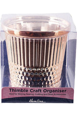 Ceramic Rose Gold Thimble Craft Container Ceramic Rose Gold Thimble Craft Container