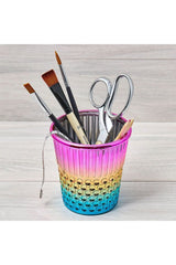 Plastic Rainbow Thimble Craft Container Plastic Rainbow Thimble Craft Container