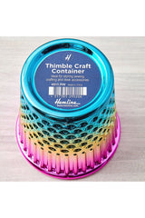 Plastic Rainbow Thimble Craft Container Plastic Rainbow Thimble Craft Container
