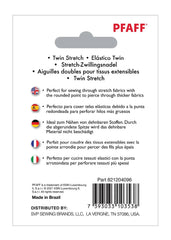 PFAFF® Twin Stretch Needle 2.5mm Size 75/11 1-Pack PFAFF® Twin Stretch Needle 2.5mm Size 75/11 1-Pack