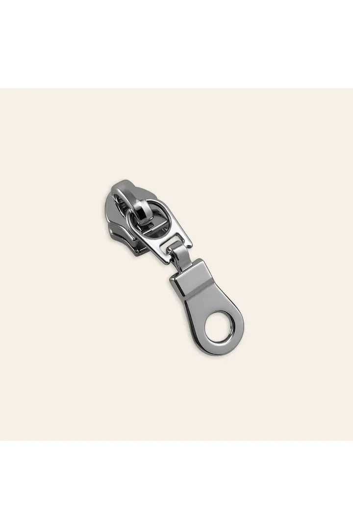 Donut Zipper Pull, Silver Finish - 1pk Donut Zipper Pull, Silver Finish - 1pk