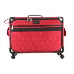 Tutto Sewing Machine Case On Wheels Large 21in Red Dotted Circle Tutto Sewing Machine Case On Wheels Large 21in Red Dotted Circle