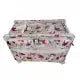Tutto Large Sewing Machine Trolley Rose Gray with Pink Daisies Gray Frame Tutto Large Sewing Machine Trolley Rose Gray with Pink Daisies Gray Frame