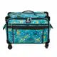 Tutto Sewing Machine Case On Wheels Large 21in Aqua with Daisy Tutto Sewing Machine Case On Wheels Large 21in Aqua with Daisy