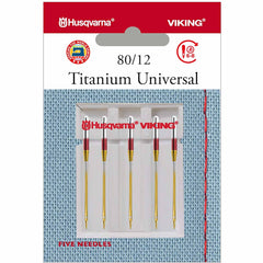 HUSQVARNA® VIKING® Titanium Universal Needles Size 80/12 5-Pack HUSQVARNA® VIKING® Titanium Universal Needles Size 80/12 5-Pack