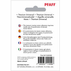PFAFF® Titanium Universal Needles Size 80/12 5-Pack PFAFF® Titanium Universal Needles Size 80/12 5-Pack