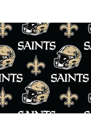 NFL Black New Orleans Saints Cotton 60in NFL Black New Orleans Saints Cotton 60in
