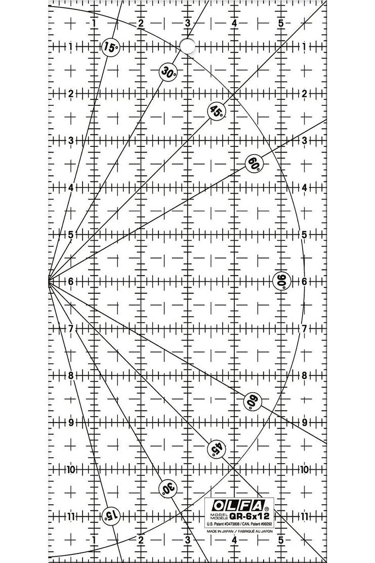 Olfa 1071819 QR-6x12 6-Inch by 12-Inch Frosted Advantage Acrylic Ruler Olfa 1071819 QR-6x12 6-Inch by 12-Inch Frosted Advantage Acrylic Ruler
