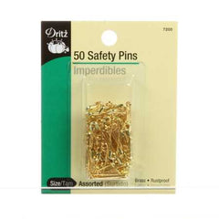 Dritz Safety Pin Brass Assorted Size 00/0 50ct Dritz Safety Pin Brass Assorted Size 00/0 50ct
