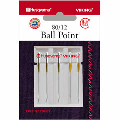 HUSQVARNA® VIKING® Ball Point Needles Size 80/12 5-Pack HUSQVARNA® VIKING® Ball Point Needles Size 80/12 5-Pack