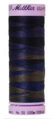 Mettler Silk-Finish 50wt Variegated Cotton Thread 109yd/100M Deep Night Mettler Silk-Finish 50wt Variegated Cotton Thread 109yd/100M Deep Night