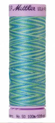 Mettler Silk-Finish 50wt Variegated Cotton Thread 109yd/100M Seaspray Mettler Silk-Finish 50wt Variegated Cotton Thread 109yd/100M Seaspray
