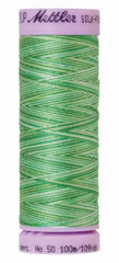 Mettler Silk-Finish 50wt Variegated Cotton Thread 109yd/100M Minty Mettler Silk-Finish 50wt Variegated Cotton Thread 109yd/100M Minty
