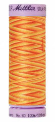 Mettler Silk-Finish 50wt Variegated Cotton Thread 109yd/100M Orange Ana Mettler Silk-Finish 50wt Variegated Cotton Thread 109yd/100M Orange Ana