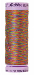 Mettler Silk-Finish 50wt Variegated Cotton Thread 109yd/100M Preppy Brights Mettler Silk-Finish 50wt Variegated Cotton Thread 109yd/100M Preppy Brights