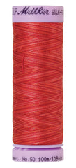 Mettler Silk-Finish 50wt Variegated Cotton Thread 109yd/100M Strawberry Mettler Silk-Finish 50wt Variegated Cotton Thread 109yd/100M Strawberry