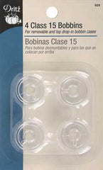 Dritz Bobbin Plastic Class 15 4ct Dritz Bobbin Plastic Class 15 4ct