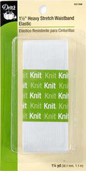 Dritz White Heavy Stretch Waistband Elastic 1-1/2in x 1-1/4yds Dritz White Heavy Stretch Waistband Elastic 1-1/2in x 1-1/4yds