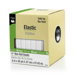Dritz White Ribbed Non-Roll Elastic 1/2in x 30yds Dritz White Ribbed Non-Roll Elastic 1/2in x 30yds