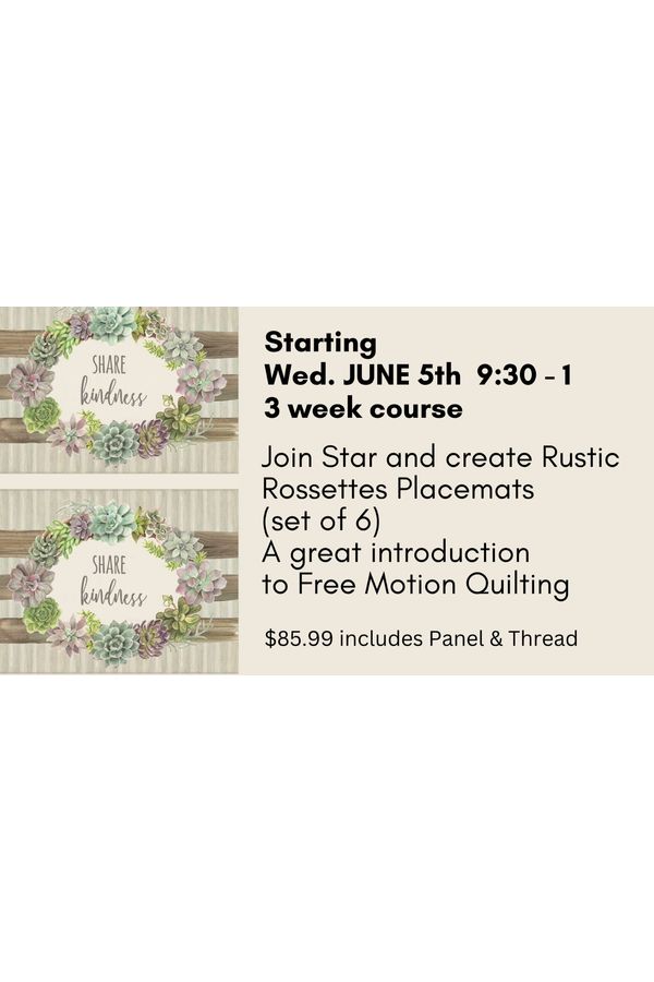 Class - Rustic Rosette Placemats with Star Class - Rustic Rosette Placemats with Star