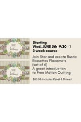 Class - Rustic Rosette Placemats with Star Class - Rustic Rosette Placemats with Star