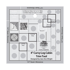 Creative Grids 4in Curvy Log Cabin Trim Tool Creative Grids 4in Curvy Log Cabin Trim Tool