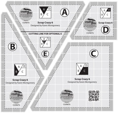 Creative Grids Scrap Crazy 6 Templates Quilt Ruler Creative Grids Scrap Crazy 6 Templates Quilt Ruler