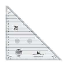 Creative Grids 45 Degree Half-Square Triangle 8-1/2in Quilt Ruler Creative Grids 45 Degree Half-Square Triangle 8-1/2in Quilt Ruler