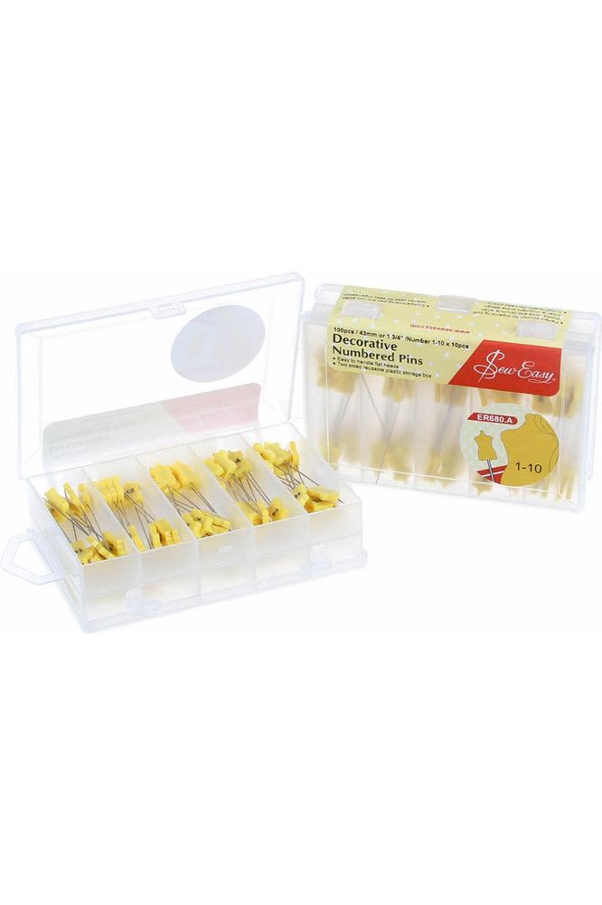 Yellow Numbered Pins 1-20 - 200pk Yellow Numbered Pins 1-20 - 200pk