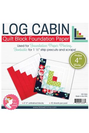 4" Log Cabin Quilt Block Foundation Paper 4" Log Cabin Quilt Block Foundation Paper
