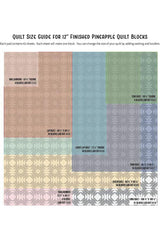 12" Pineapple Quilt Block Foundation Paper Piecing Pad 12" Pineapple Quilt Block Foundation Paper Piecing Pad