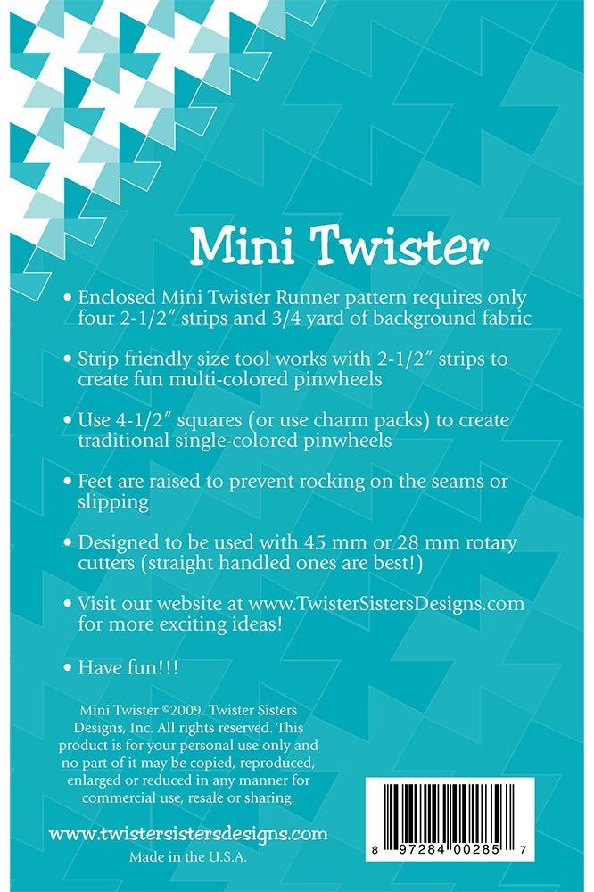 Twister Pinwheel Quilting Ruler Twister Pinwheel Quilting Ruler
