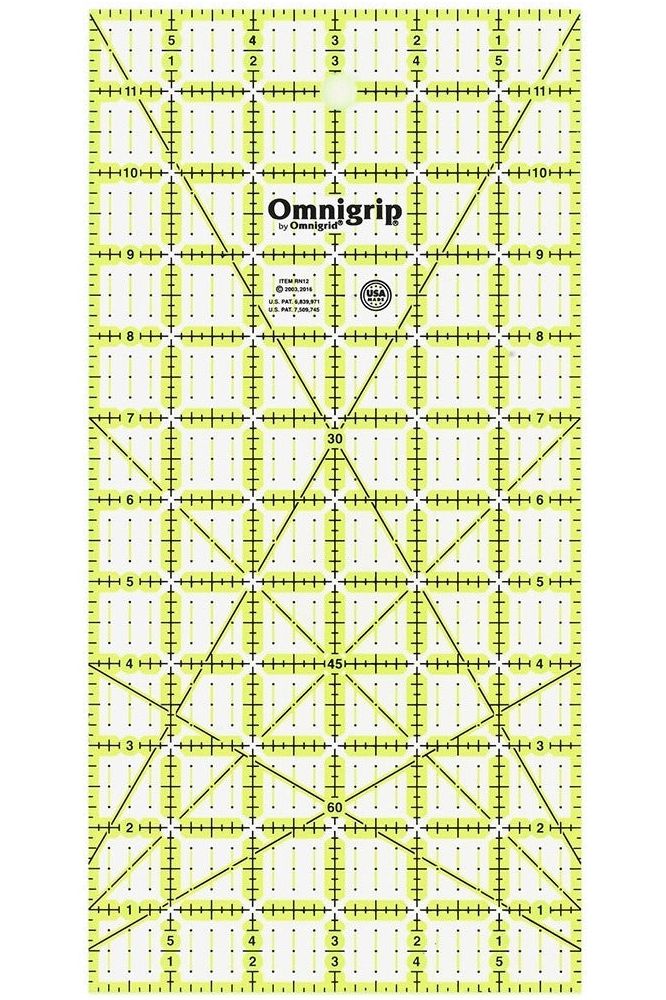 Omnigrid, Neon Non-Slip Rectangle Ruler Omnigrid, Neon Non-Slip Rectangle Ruler
