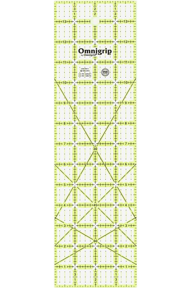 Omnigrid, Neon Non-Slip Rectangle Ruler Omnigrid, Neon Non-Slip Rectangle Ruler