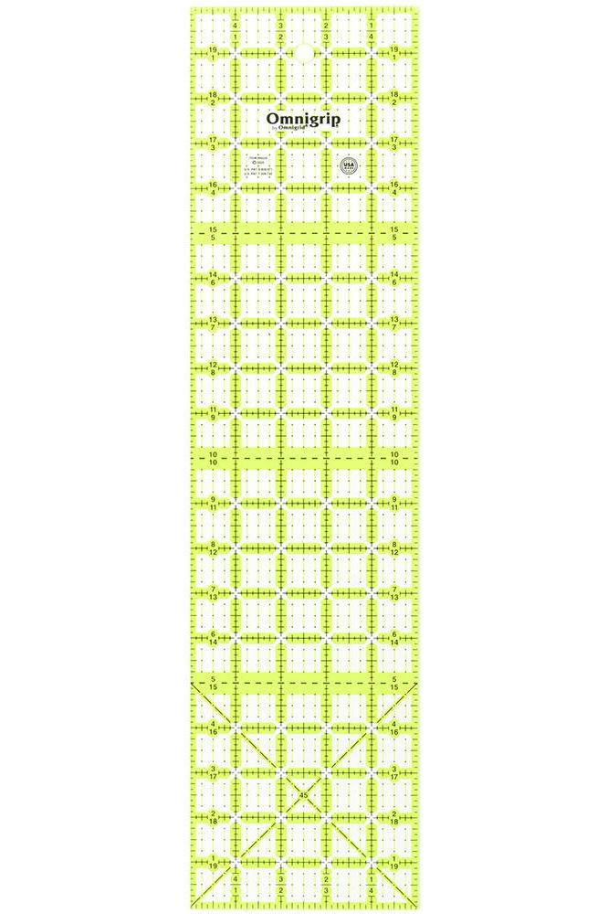 Omnigrid, Neon Non-Slip Rectangle Ruler Omnigrid, Neon Non-Slip Rectangle Ruler